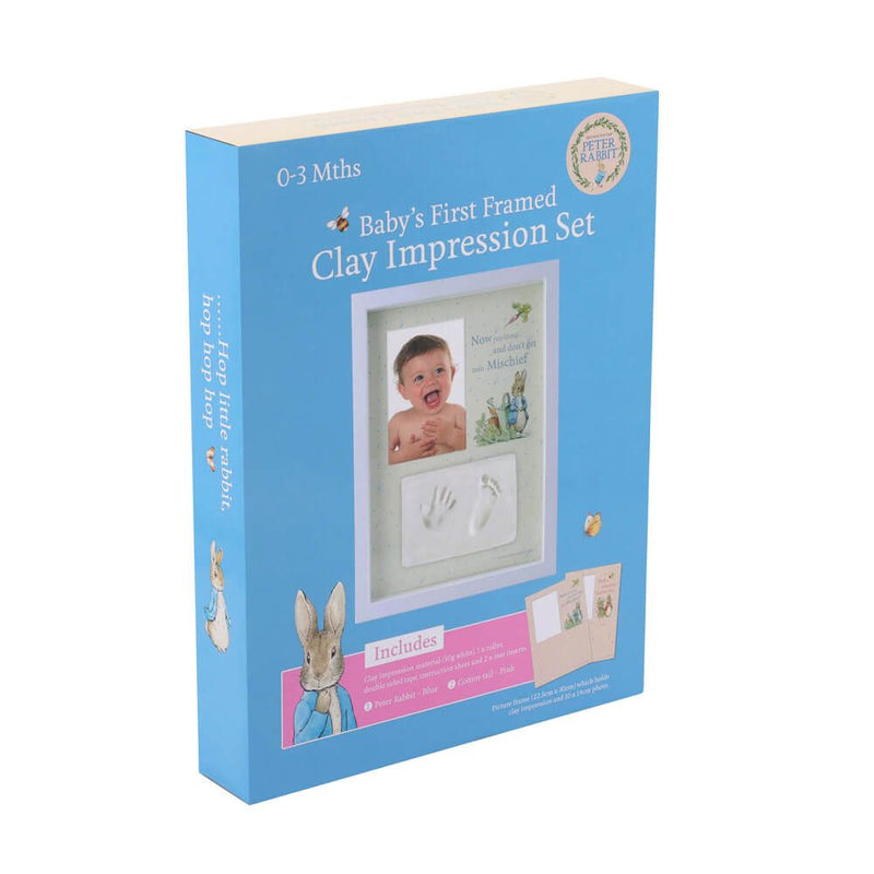 Peter Rabbit Baby's First Frames Clay Impression Set (Boy / Girl frame included)