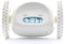 White Clocky® Alarm Clock On Wheels