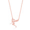 Tinker Bell Silhouette Necklace Rose Gold