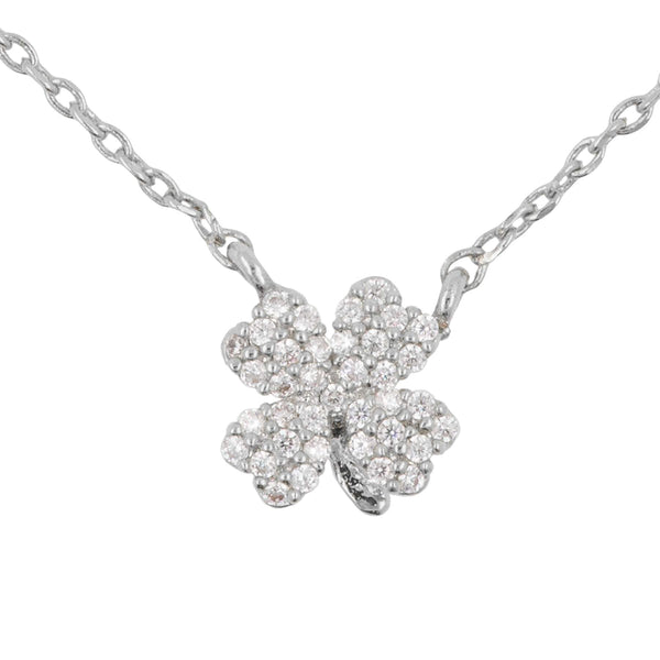 Necklace Diamante Lukcy 4 Leaf Clover