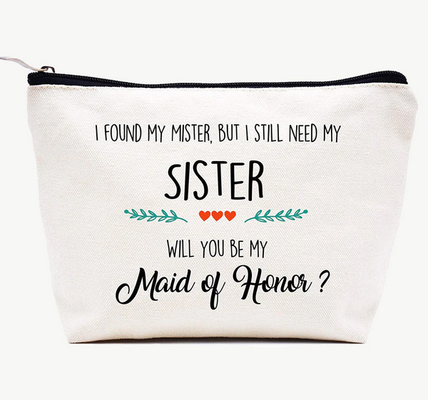 Will You Be My Maid of Honor Makeup Bag