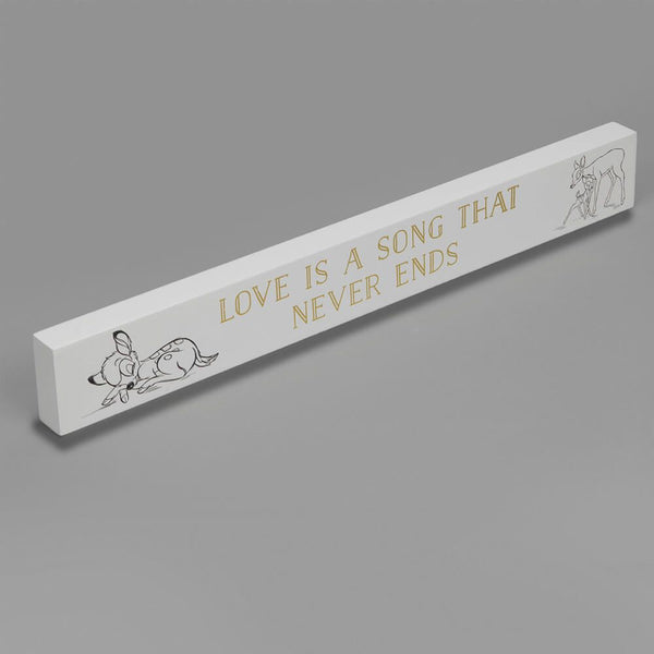 Disney Bambi Desk Plaque - Love is a song that never ends