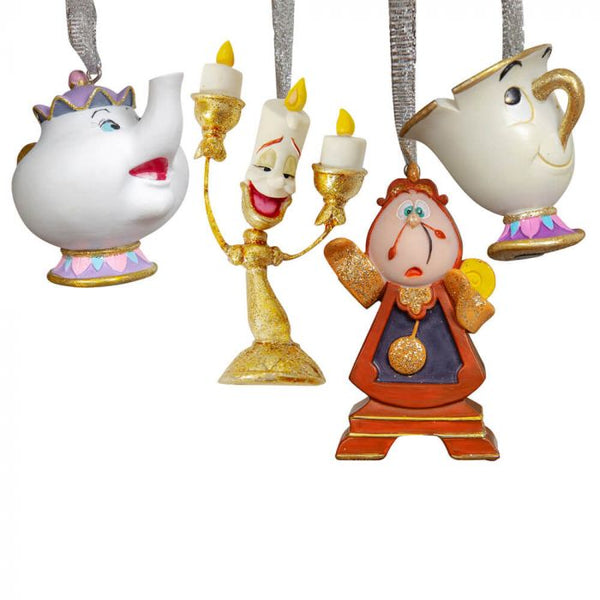 Christmas Hanging Ornaments Beauty and the Beast Friends (Set Of 4)
