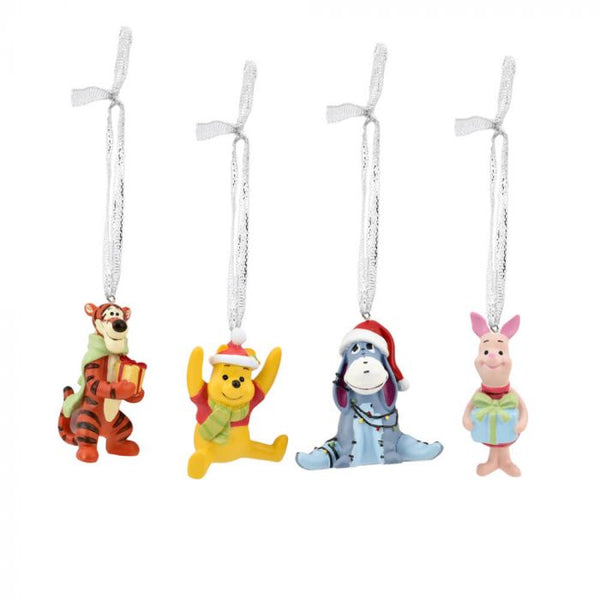 Christmas Hanging Ornaments Pooh & Friends (Set Of 4)